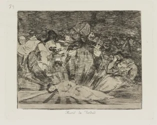 Truth Has Died, plate 79 from the series The Disasters of War