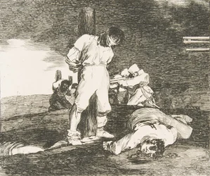 Plate 15 from The Disasters of War: And there is no help...
