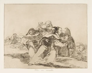 Plate 42 from The Disasters of War: Everything is Falling