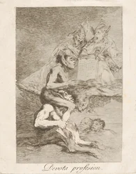Plate 70 from Los Caprichos: Devout Profession