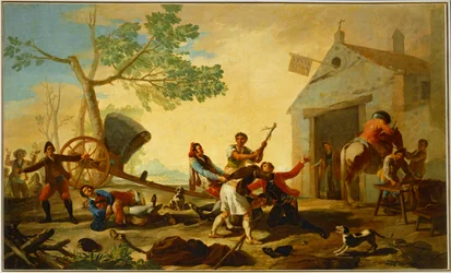 A Fight Outside the New Tavern