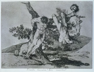 A Heroic Feat! With Dead Men!, plate 39 of 