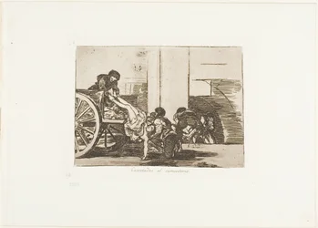 Cartloads to the Cemetery, Plate 64 from The Disasters of War