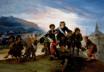 Children Playing at Soldiers