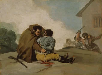 Friar Pedro Binds El Maragato with a Rope