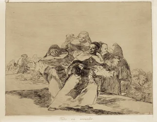 Everything is topsy-turvy. Plate 42 of The Disasters of War