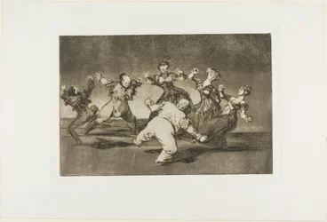 Merry Folly, from Disparates, published as plate 12 in Los Proverbios