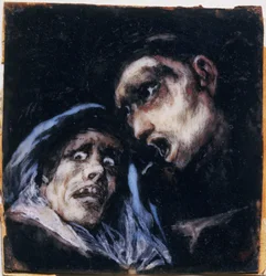 Monk Talking to an Old Woman