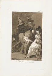 Nobody knows himself, plate six from Los Caprichos
