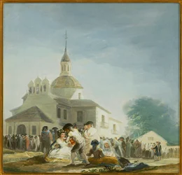 Pilgrims Before the Chapel of Saint Isidore