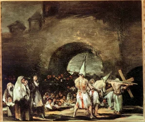 Procession of Flagellants Near an Arch