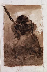 Silhouette of prisoner chain