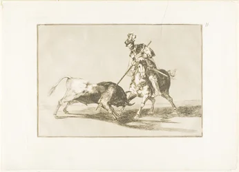 The Cid Campeador Spearing Another Bull, plate eleven from The Art of Bullfighting
