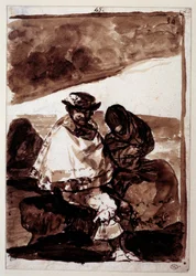 The date. Drawing by Francisco De Goya