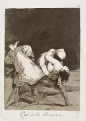They Carried Her Off!, plate eight from Los Caprichos