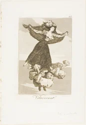They Have Flown, plate 61 from Los Caprichos (Caprices)
