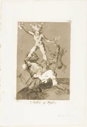 To Rise and to Fall, plate 56 from Los Caprichos