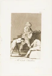 To the Count Palatine or Count of the Palate, plate 33 from Los Caprichos
