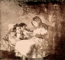 A Woman Reading a Story to Two Children