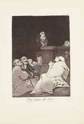 What a golden beak! Plate 53 from: Los Caprichos