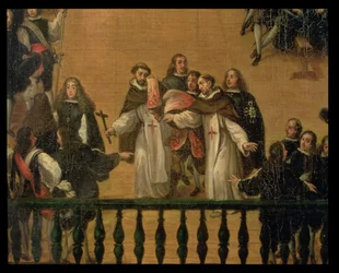 Auto de fe in the Plaza Mayor in Madrid, detail
