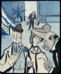 An English couple checking into a French Hotel, 1903