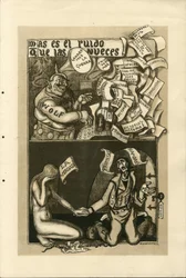Illustration of Francisco Sancha Lengo - Flying leaf, circa 1915 - War of 14-18, Wolff Agency, Spanish Language, Foreign Press