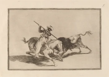 The Spirited Moor Gazul is the First to Spear Bulls According to Rules