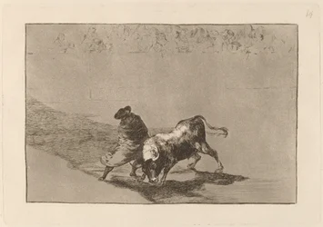 The Very Skillful Student of Falces, Wrapped in His Cape, Tricks the Bull with the Play of His Body