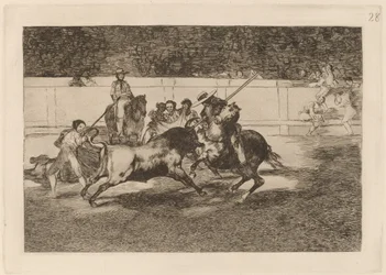 The Forceful Rendon Stabs a Bull with the Pique, from Which Pass He Died in the Ring at Madrid