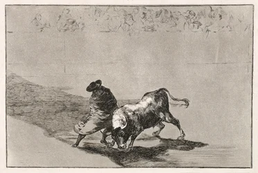 The Clever Student of Falces Infuriates the Bull by Moving about Wrapped in his Cloak, 1814-16