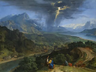 Mountain Landscape with Lightning, c.1675