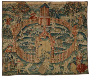 Tapestry, Park au Cerfs, Flemish or French, Made c.1500