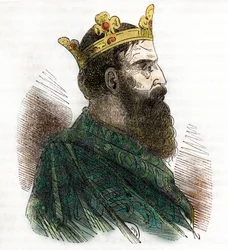 Portrait of the Byzantine Emperor Leon III the Isaurian or the Syrian (680-741), drawing from “I misteri del vaticano” by Franco Mistrali, 1843