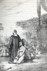 Roman Antiquity: The Christian Martyrs in the Amphitheatre, drawing from 