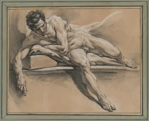 Academic Study of a Reclining Male Nude