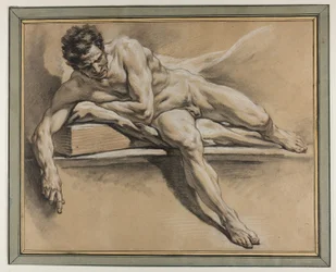 Academic Study of a Reclining Male Nude