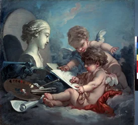 Cupids. Allegory of Painting