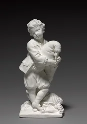 Figure of the Bagpiper, manufactured by Vincennes Factory, modelled by Pierre Blondeau, 1748-1752