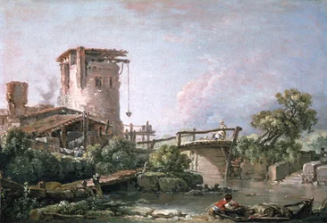 Landscape with Tower and Bridge