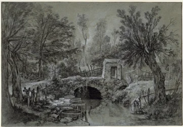 Landscape with Stream and Bridge