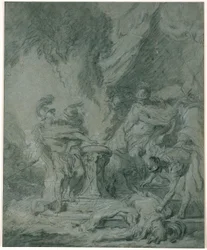 Mucius Scaevola Putting His Hand in the Fire