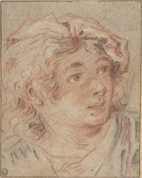 Young Man Wearing a Beret