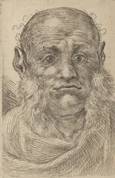Mask of a Bald Man with Tufty Sideburns, from Divers Masques