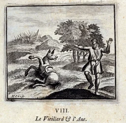 The Old Man and the Donkey (Illustration by François Chauveau)