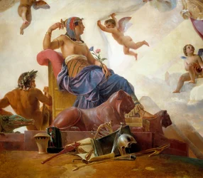 Study and Genia reveal ancient Egypt to Greece (detail) representing Egypt