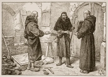 Reception of Lanfranc by Herlwin, illustration from 