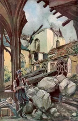 The Cloister and Cathedral of Verdun, France, June 1916