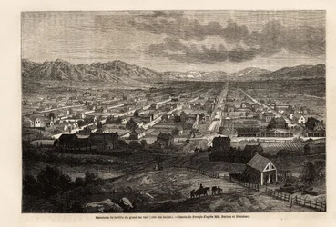 Panorama of the city of the great dirty lake (Drawing by Ferogio)