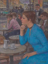 Eugenie in a Blue Dress at 
